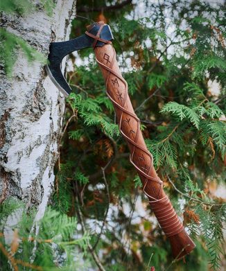 Rustic Norse Tradesman One-Handed 24-inch Viking Battle Axe for Nordic Warriors