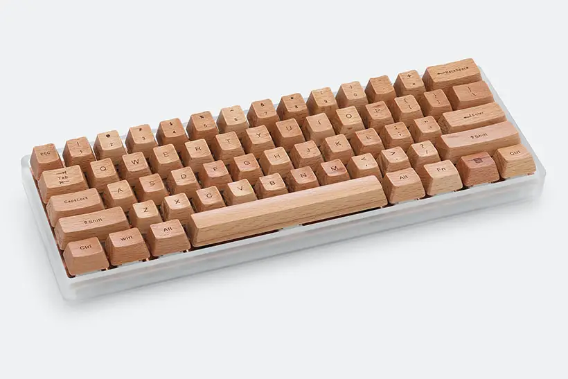 Gorgeous NPKC Engraved Wooden Series 104-Keycap Keyboard