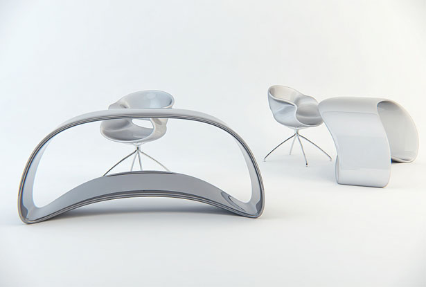 Nuvska Table & Drawer Unit by Nuvist