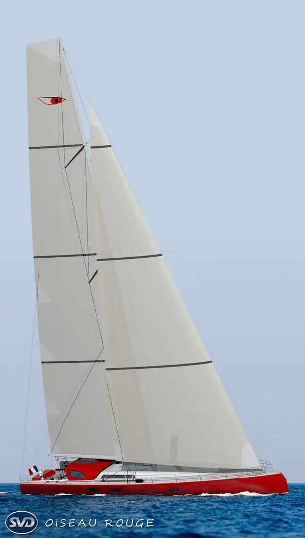 Oiseau Rouge Sailing Yacht Concept by Sylvain Viau Design