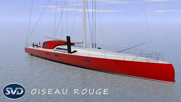 Oiseau Rouge Sailing Yacht Concept by Sylvain Viau Design