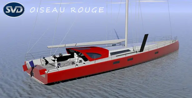 Oiseau Rouge Sailing Yacht Concept by Sylvain Viau Design