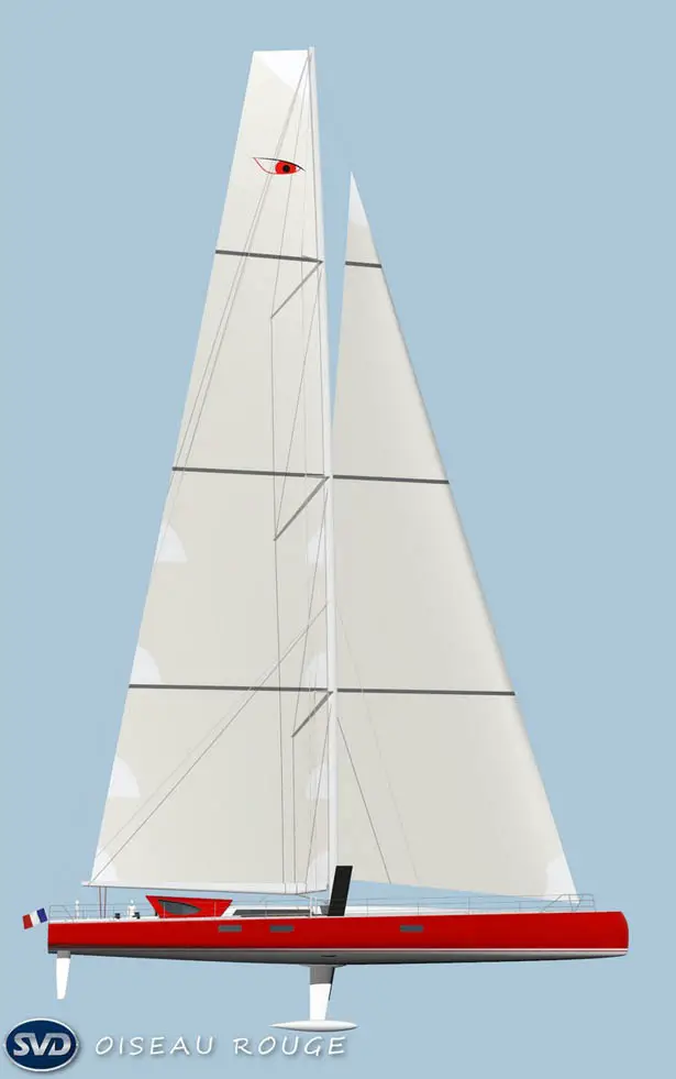 Oiseau Rouge Sailing Yacht Concept by Sylvain Viau Design