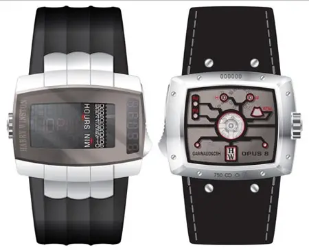 digital display opus 8 watch by harry Winston