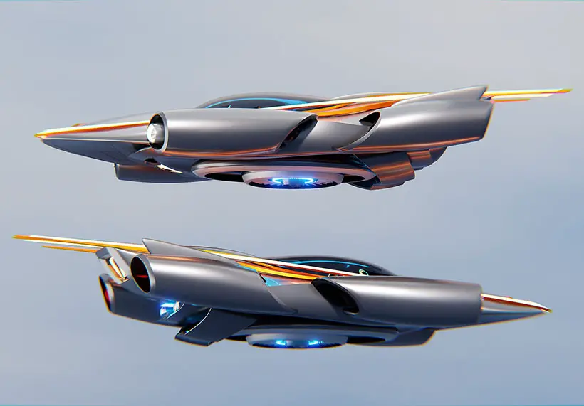 Orange Comet Flying Vehicle by Tomislav Zvonaric