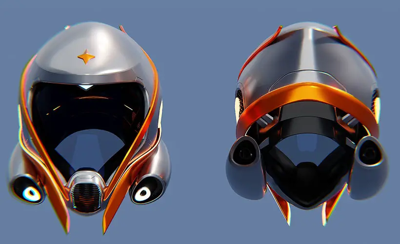 Orange Comet Flying Vehicle by Tomislav Zvonaric