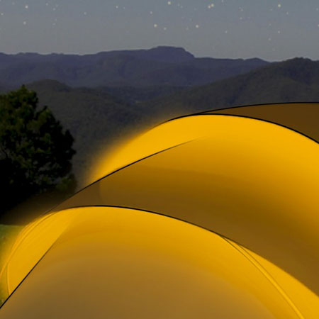 orange solar concept tent