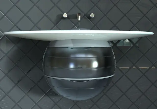 Orb Bathroom Vanity Features An Organic Form of a Raindrop