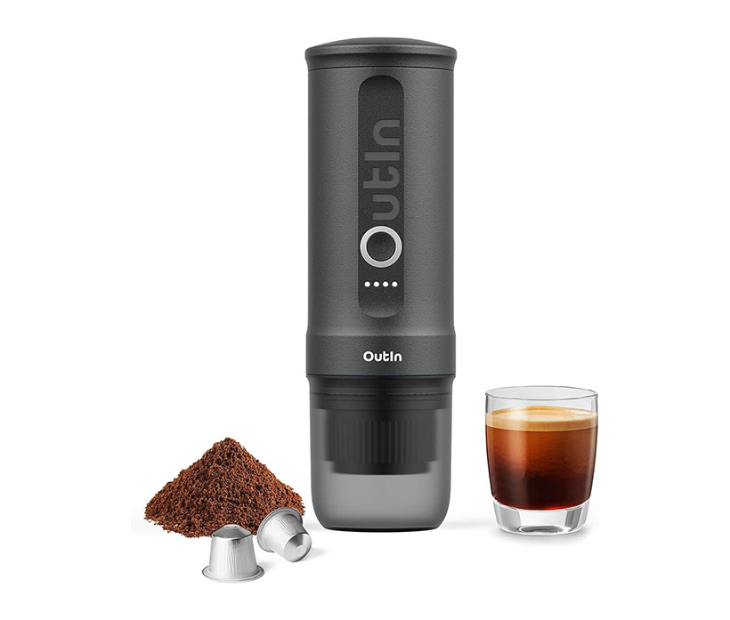 Outin Nano Portable Electric Espresso Machine with Self-Heating Feature