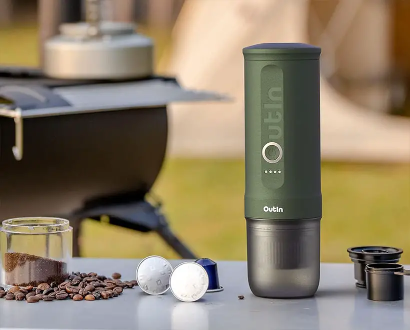 Outin Nano Portable Electric Espresso Machine with Self-Heating Feature