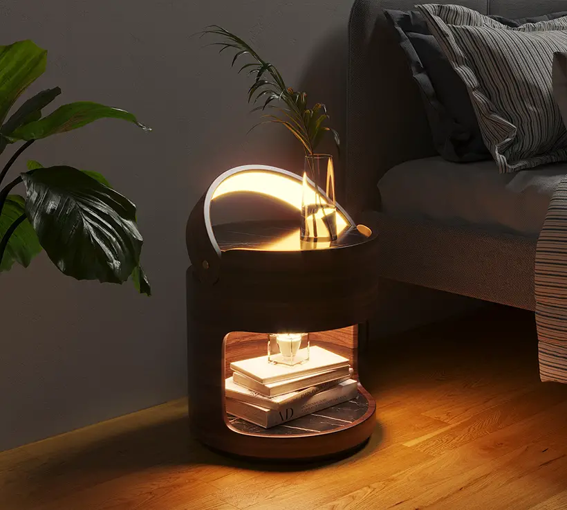 Pac Man Side Table With Lights by Yu Ren