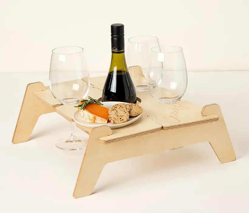 Packable Wine Toasting Picnic Table