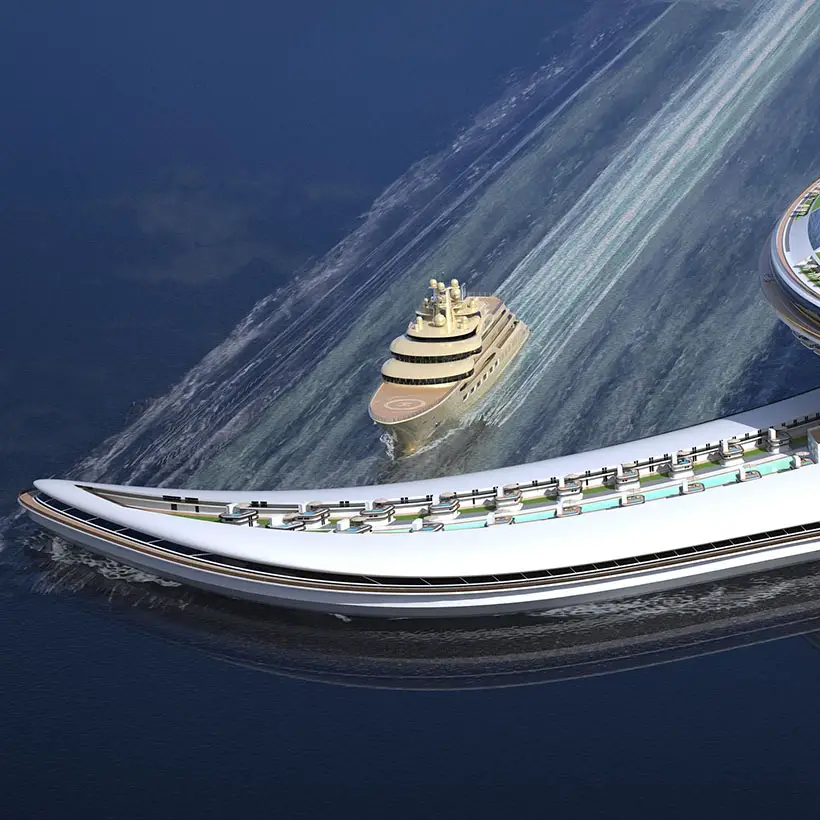 Futuristic Pangeos Terayacht Project Floating City by Pierpaolo Lazzarini