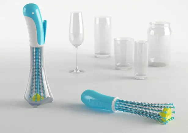 Papagio Mechanical Glass and Bottle Sweeper by Hakan Gursu