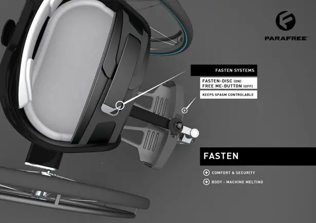 Parafree Wheelchair Sporty Core Body Training Machine for Paraplegics by Felix Lange