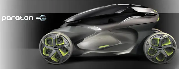 Paraton-e Futuristic Vehicle Blurs The Line Between a Car and a Motorcycle