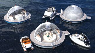 Pearlsuite – Emission-Free Floating Pod Concept with Electric Motors and Solar Panels