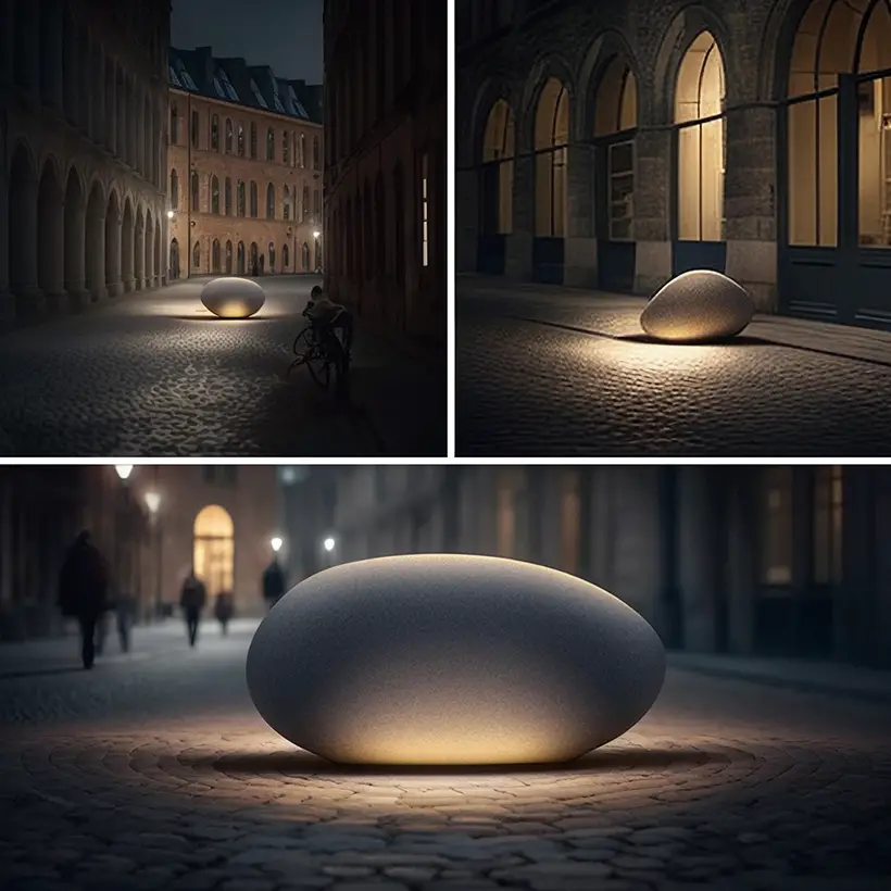 Pebble Street Lighting by Gizem Deniz Guneri Sogut