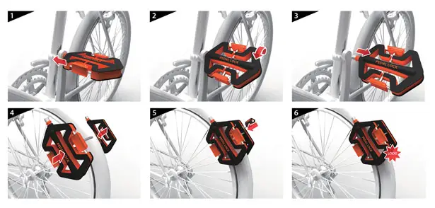 Pedal Lock Bicycle Locking System by Feng Cheng-Tsung and Cheng Yu-Ting