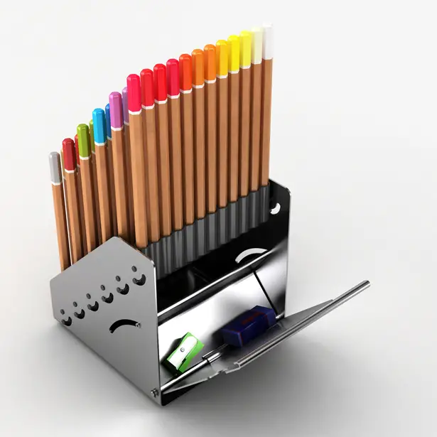 Pencilayers Adjustable Colored Pencil Holder by Hakan Gursu of Design Nobis