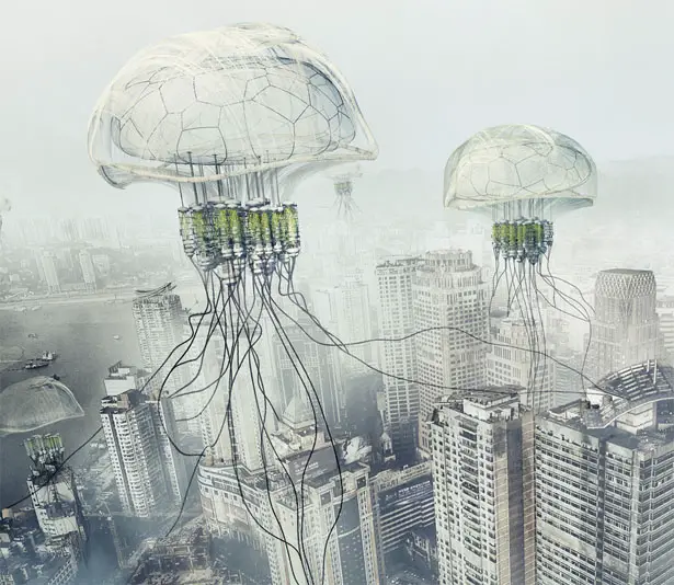 PH Conditioner Skyscraper Concept to Improve Air Quality and Neutralize Acid Pollutants
