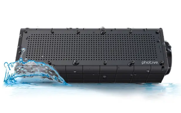 Photive HYDRA Rugged Water Resistant Wireless Bluetooth Speaker