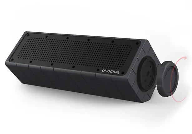 Photive HYDRA Rugged Water Resistant Wireless Bluetooth Speaker