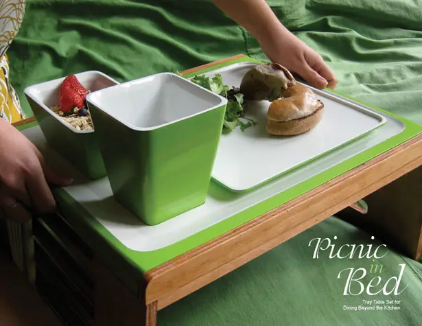 Picnic in Bed Tray Table Set for Dining