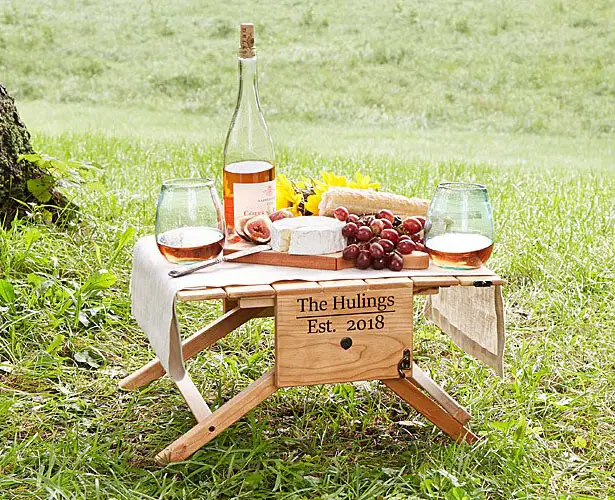 Picnic Table Wine Carrier