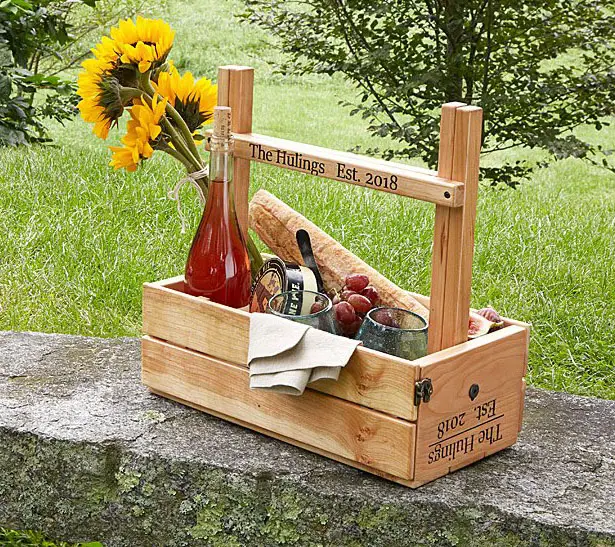 Picnic Table Wine Carrier