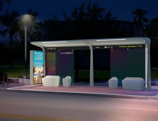 Pininfarina Bus Shelter Concept for the City of Miami Beach