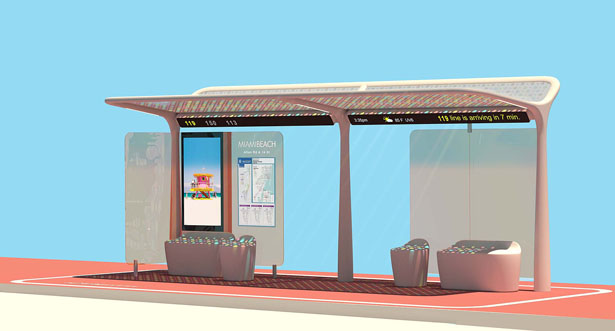 Pininfarina Bus Shelter Concept for the City of Miami Beach