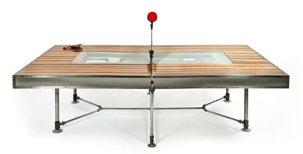 Pingtuated Equilibripong pingpong table and dinner table by Akke Functional Art