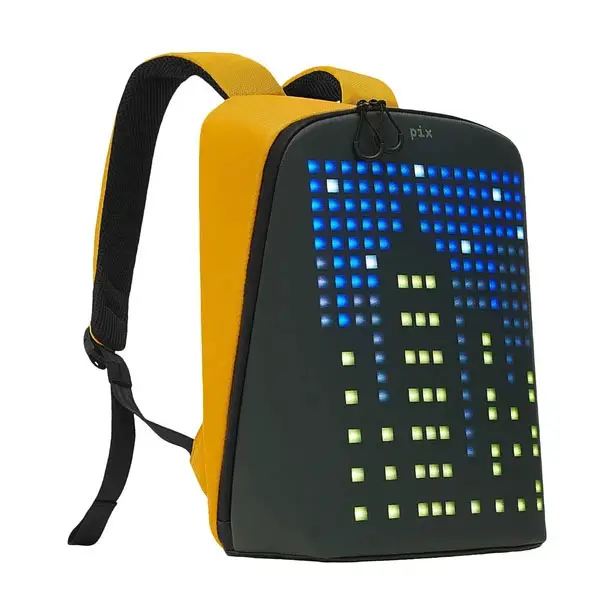 Pix Backpack with Programmable Screen to Display Images or Play Games