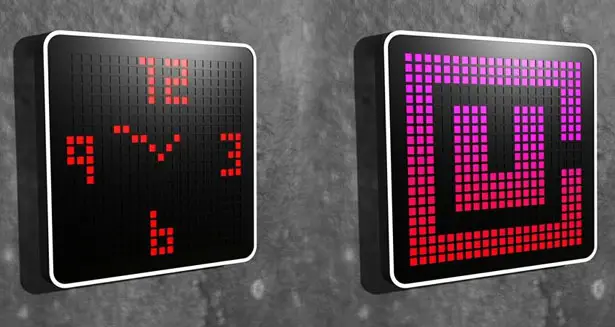 Pixlclock Multicolor LED Clock by Eliel Cabrera