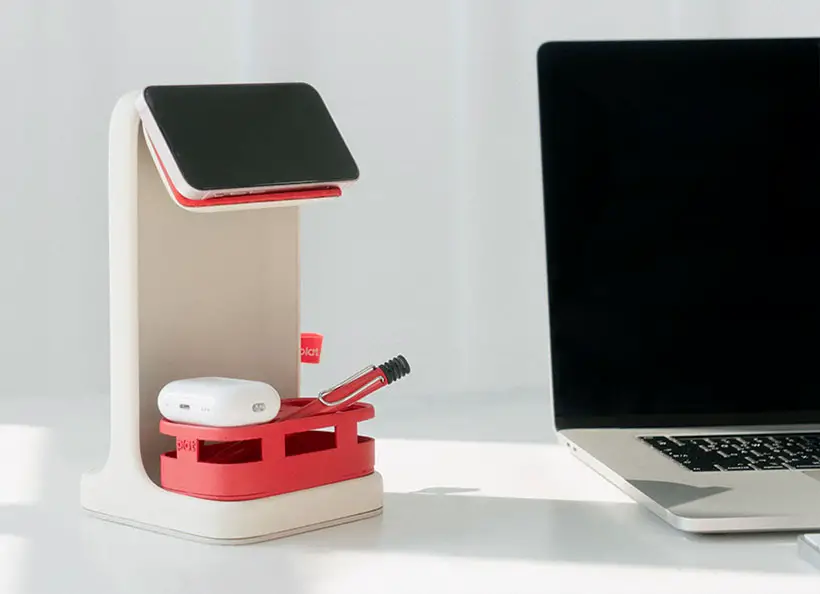 Plat: A Compact Desk Organizer and Wireless Charger in One