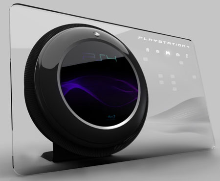 playstation4 concept with glass touchscreen panel