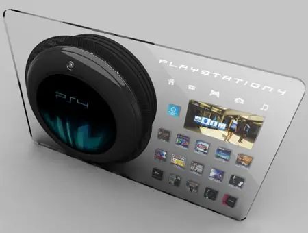 playstation4 concept with glass touchscreen panel