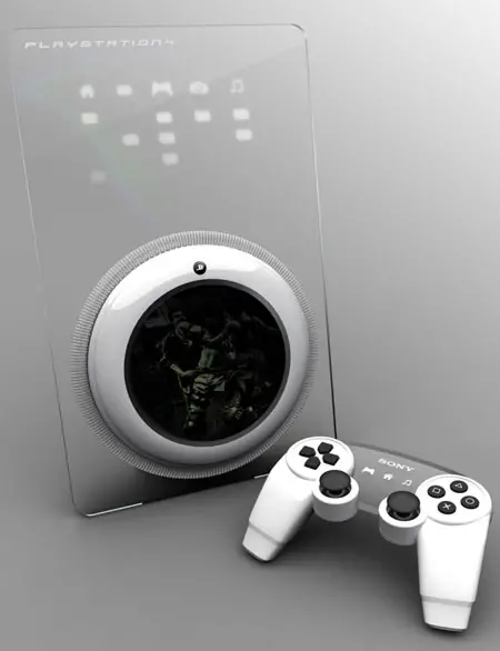 playstation4 concept with glass touchscreen panel