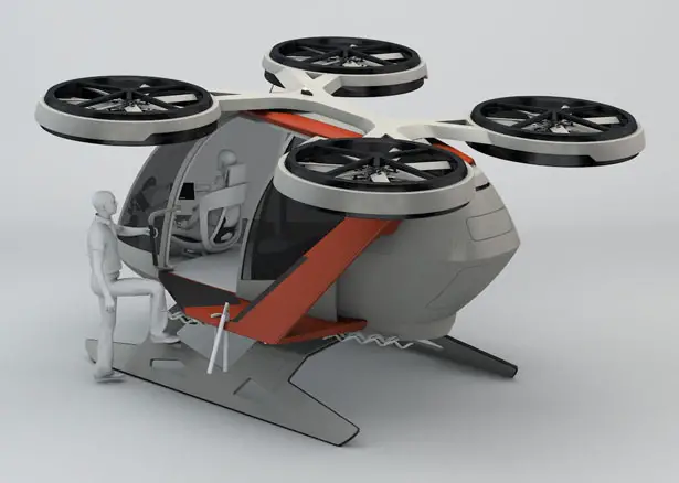 Futuristic PLC28 Helicopter for Control and Maintenance of Power Lines in 2028