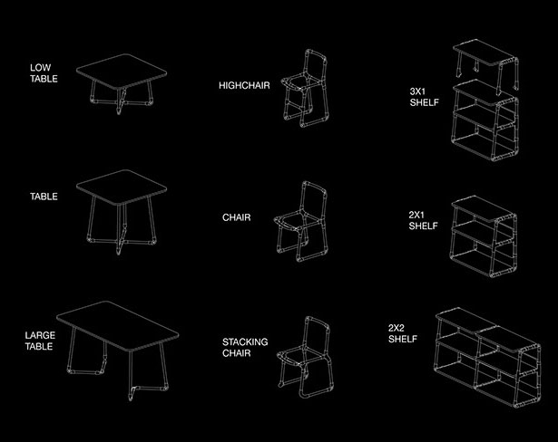 Plumb Modular Furniture by Sehun Oh