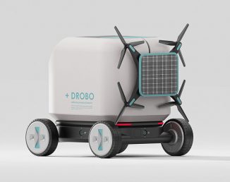 Futuristic +DROBO Medicine Delivery Robot with a Drone to Speed Up the Delivery Process