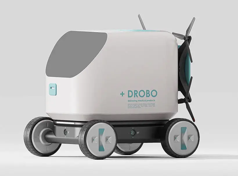 Futuristic +DROBO Medical Delivery Robot by Nuri Badur of Nuone Design