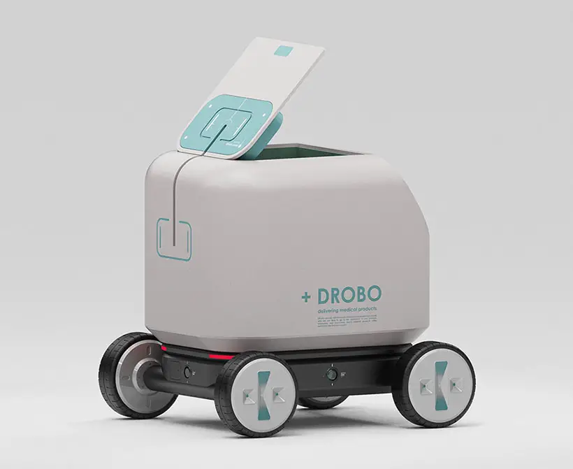 Futuristic +DROBO Medical Delivery Robot by Nuri Badur of Nuone Design