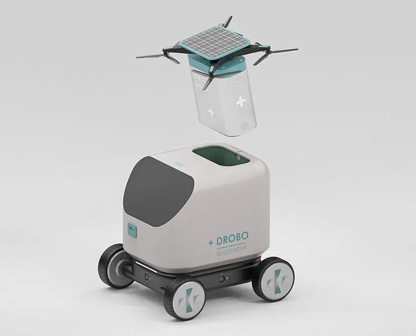 Futuristic +DROBO Medical Delivery Robot by Nuri Badur of Nuone Design