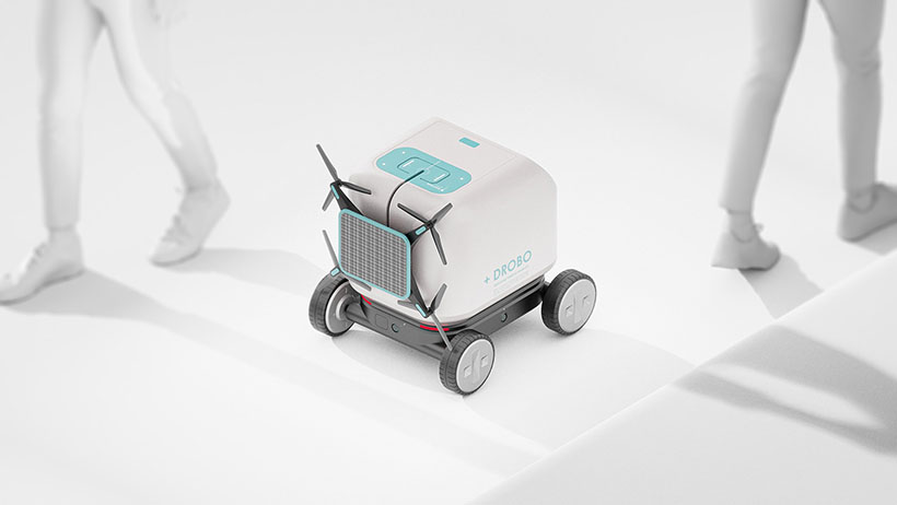 Futuristic +DROBO Medical Delivery Robot by Nuri Badur of Nuone Design