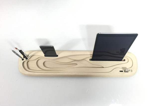 +- plus minus Flatpack Wooden Table Organization Docking Station by Subinay Malhotra