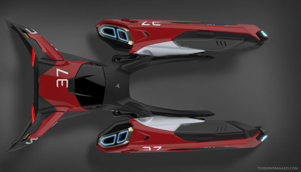 PodRacer : Futuristic Next Century Racing Concept by Teodoro Ragazzi