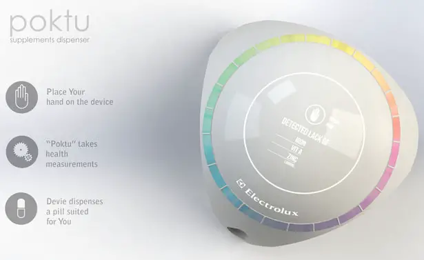 Poktu Supplements Dispenser by Lukas Avenas