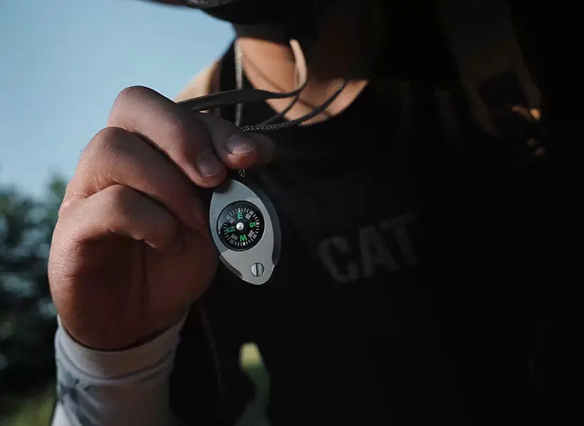 The Polar Pupil - Titanium EDC Compass with Folding Loupe